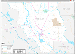 Red River County Wall Map Premium Style 2026